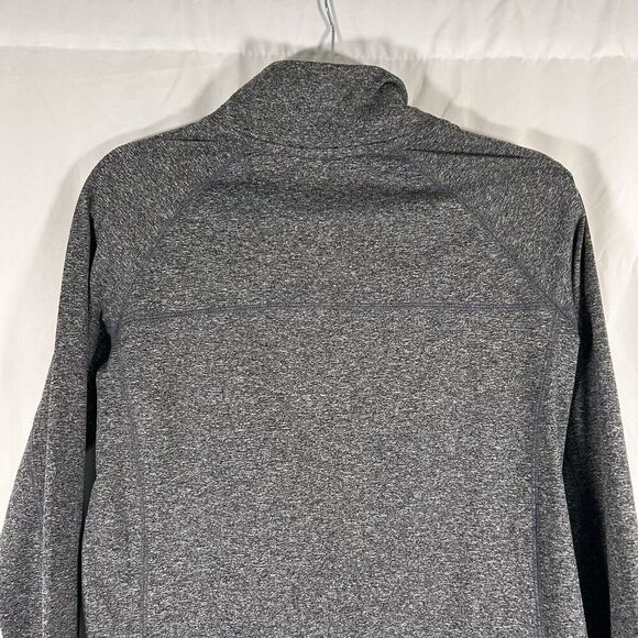 VS Pink Sweater Women's Medium Grey Heathered 1/4 Zip Pullover Mock Neck - Picture 7 of 8